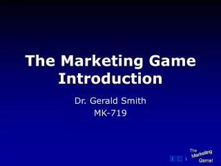The Marketing Game Introduction