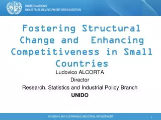 Fostering Structural Change and Enhancing Competitiveness in Small Countries