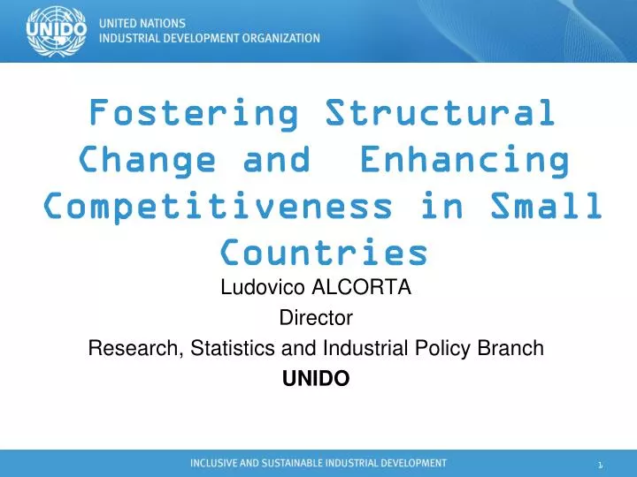 fostering structural change and enhancing competitiveness in small countries