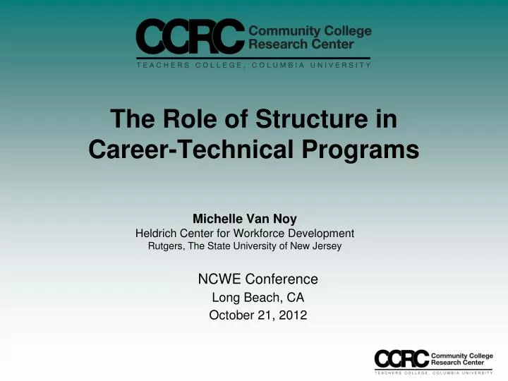 the role of structure in career technical programs