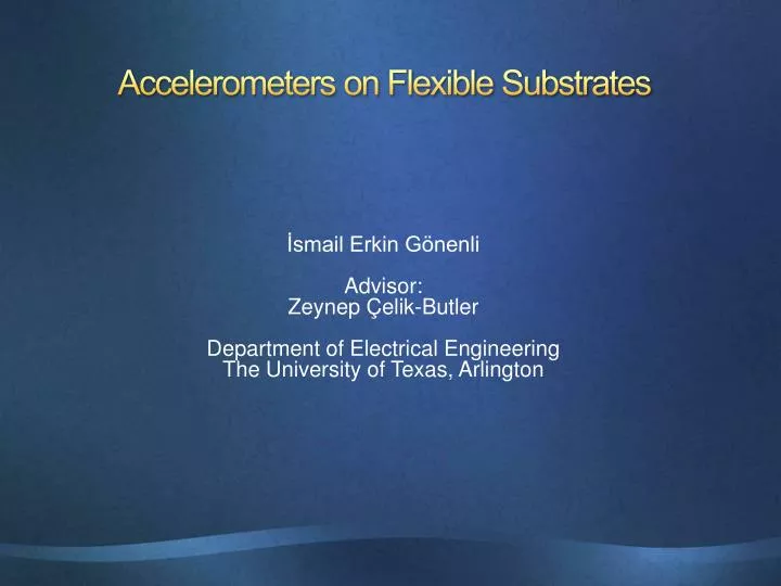 accelerometers on flexible substrates