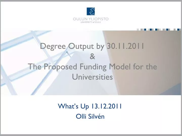 degree output by 30 11 2011 the proposed funding model for the universities