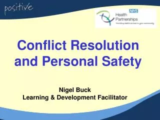 Conflict Resolution and Personal Safety
