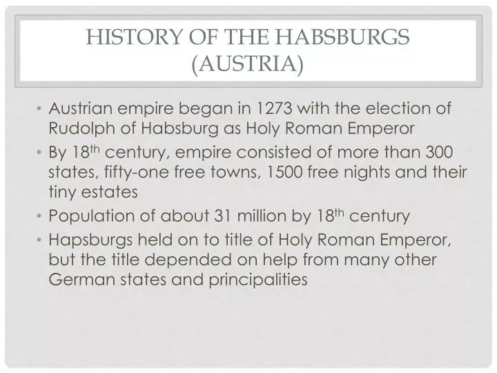 history of the habsburgs austria