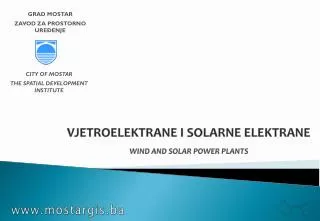 VJETROELEKTRANE I SOLARNE ELEKTRANE WIND AND SOLAR POWER PLANTS