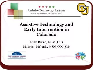 Assistive Technology and Early Intervention in Colorado