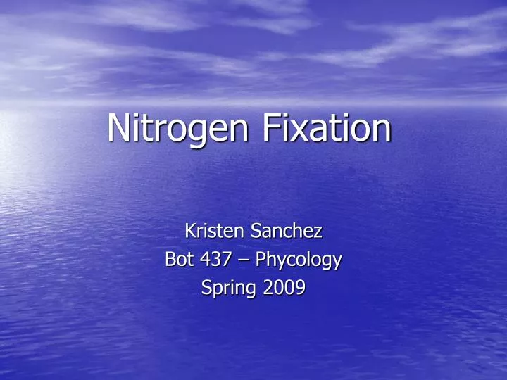 nitrogen fixation