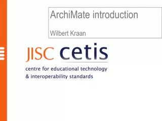 ArchiMate introduction Wilbert Kraan