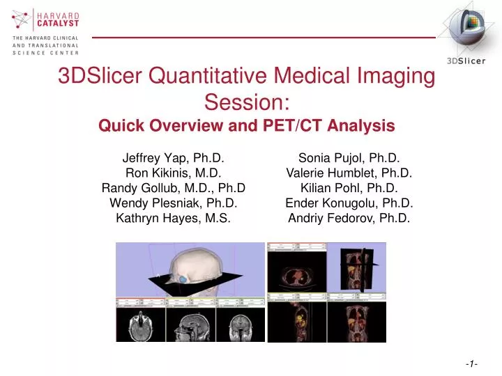 3dslicer quantitative medical imaging session quick overview and pet ct analysis