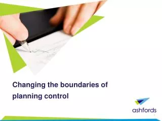 Changing the boundaries of planning control