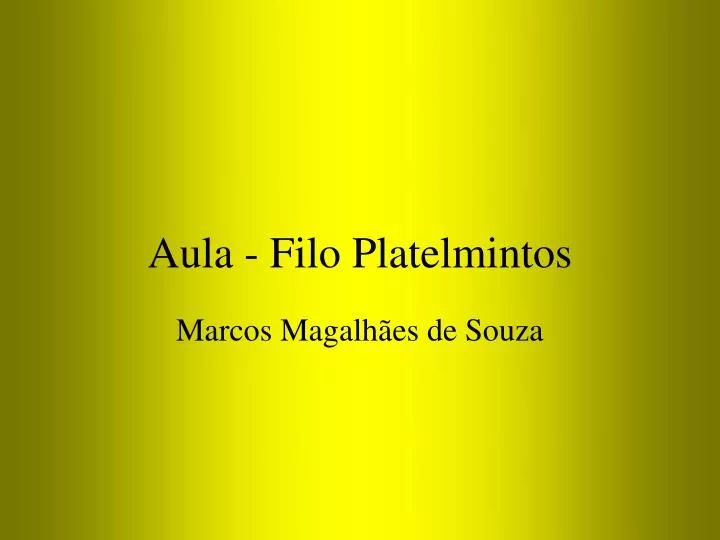 aula filo platelmintos