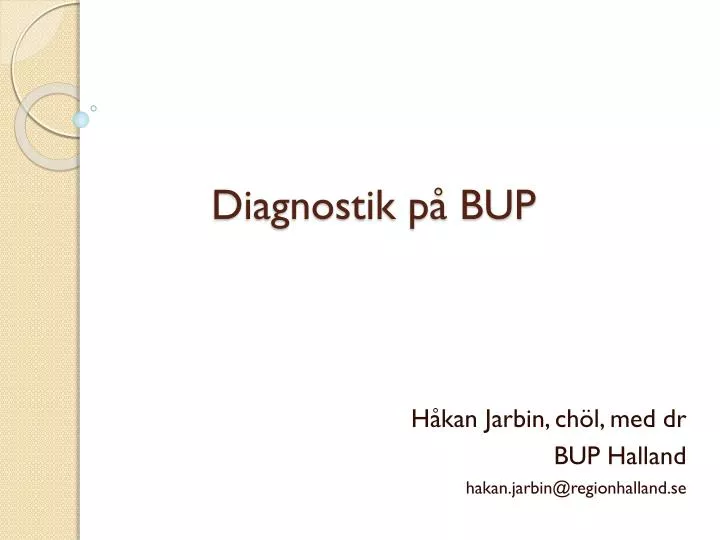 diagnostik p bup