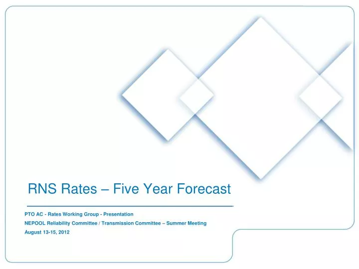 rns rates five year forecast