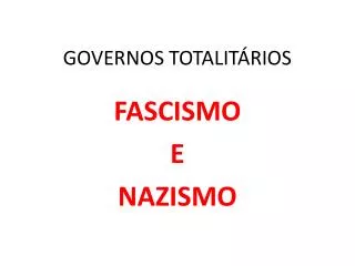 governos totalit rios