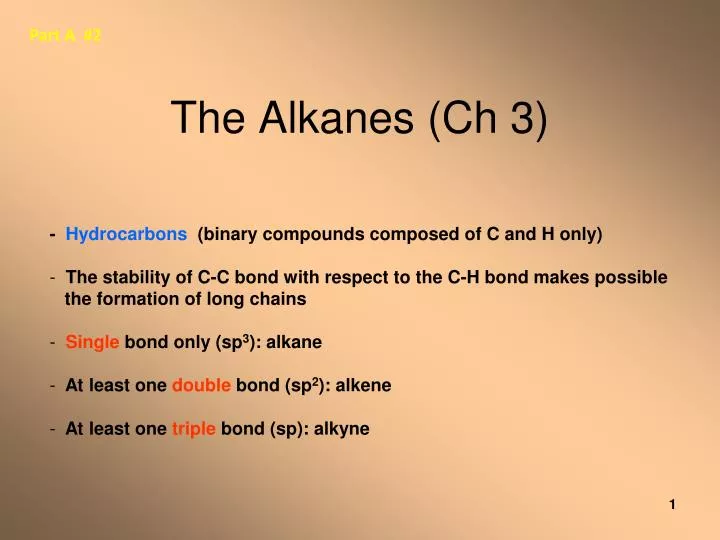 the alkanes ch 3