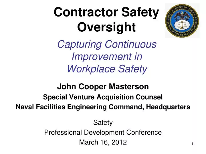 contractor safety oversight capturing continuous improvement in workplace safety