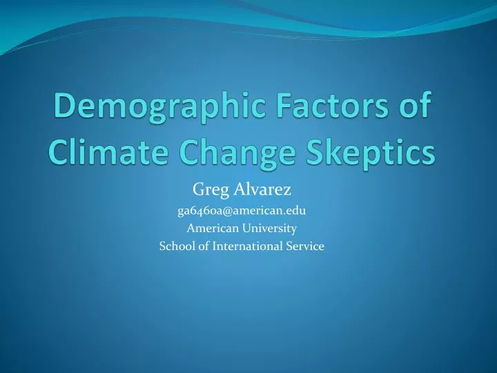 demographic factors of climate change skeptics