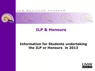 ILP &amp; Honours