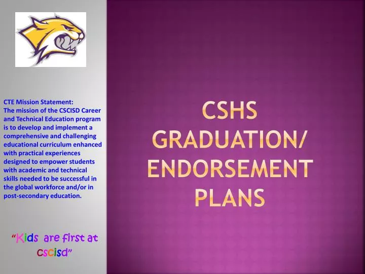 cshs graduation endorsement plans