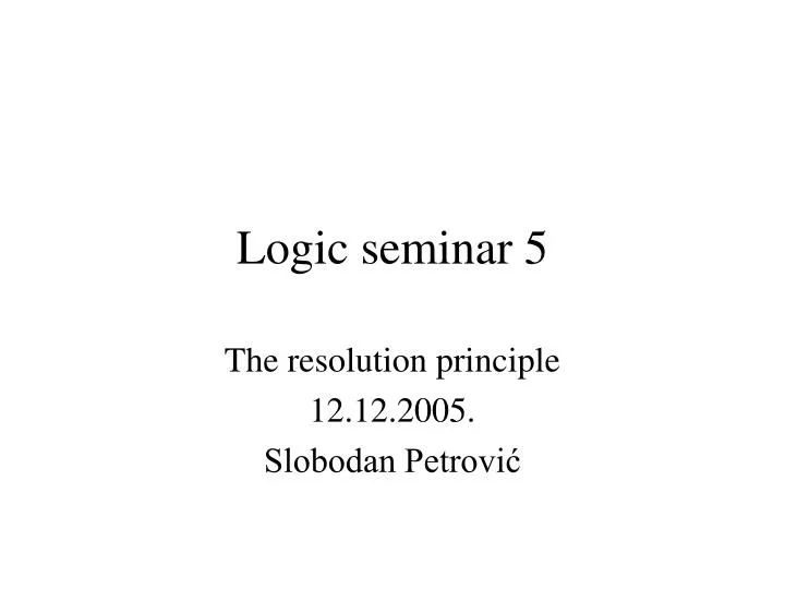 logic seminar 5