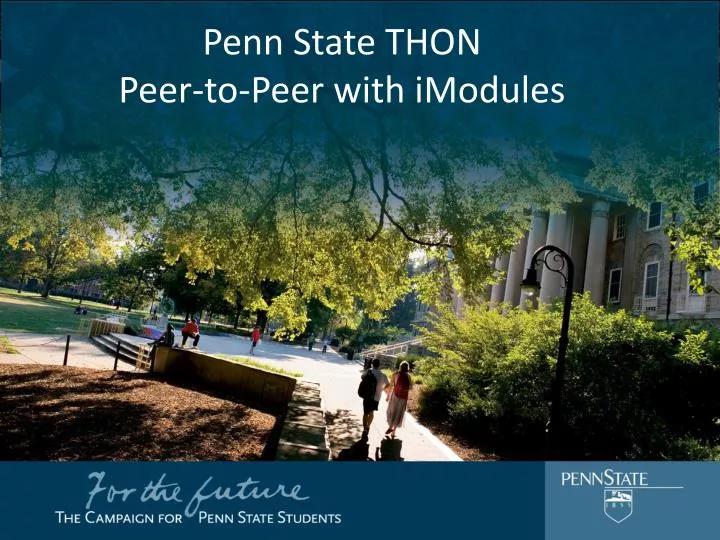 penn state thon peer to peer with imodules