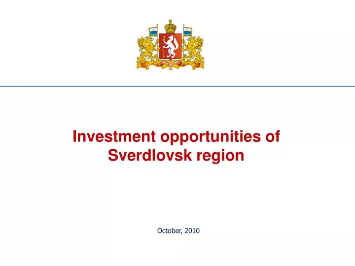investment opportunities of sverdlovsk region