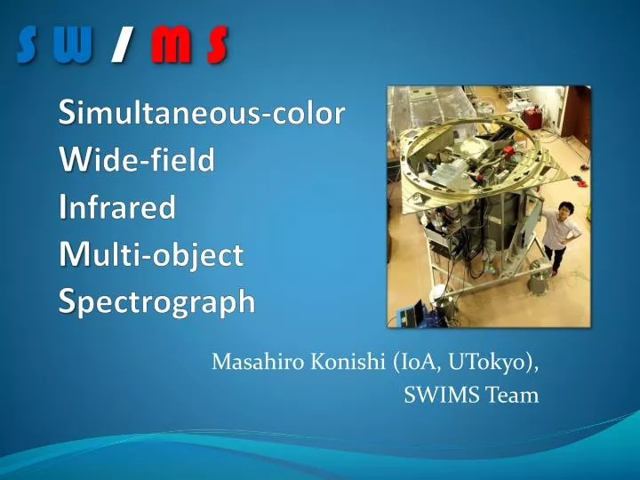 s imultaneous color w ide field i nfrared m ulti object s pectrograph