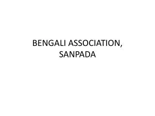 BENGALI ASSOCIATION, SANPADA