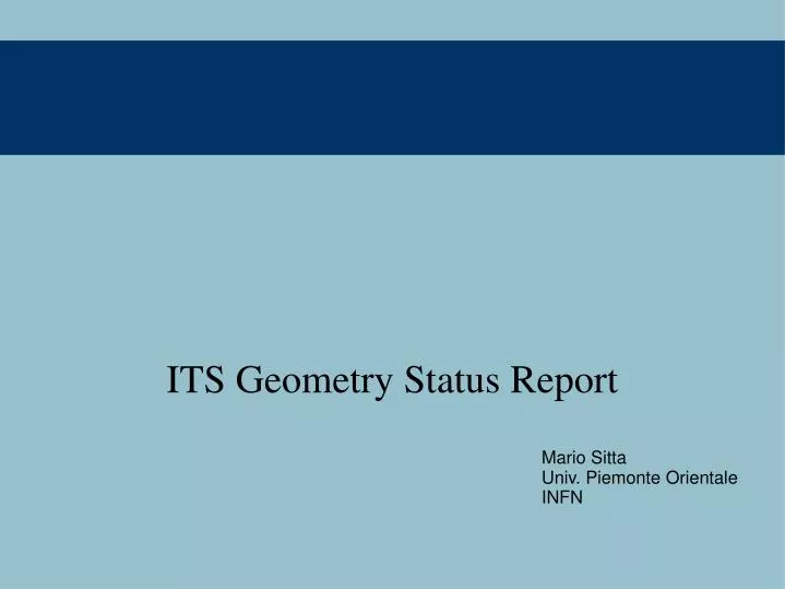 its geometry status report