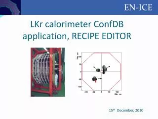 LKr calorimeter ConfDB application, RECIPE EDITOR