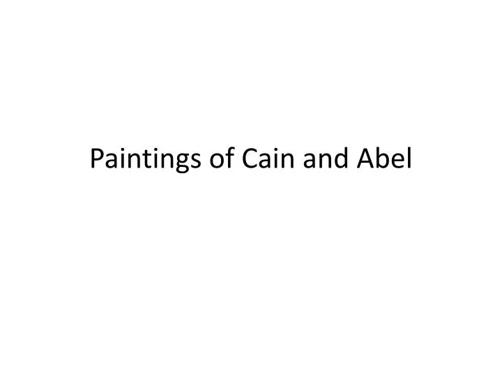 paintings of cain and abel