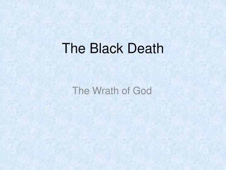 the black death