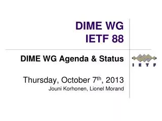 dime wg ietf 88