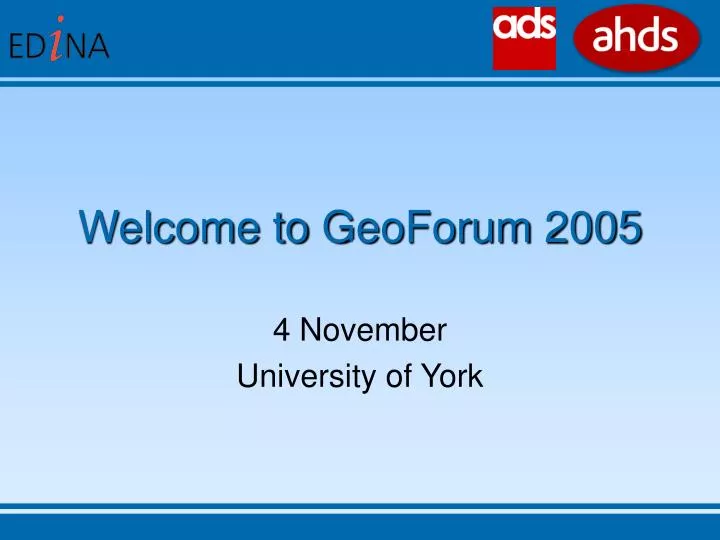 welcome to geoforum 2005