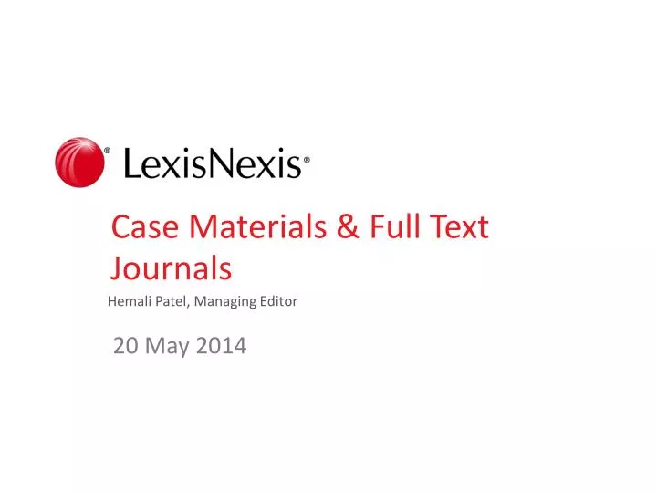 case materials full text journals