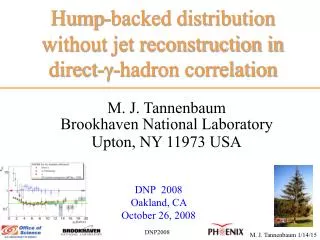 Hump-backed distribution without jet reconstruction in direct- ?-hadron correlation