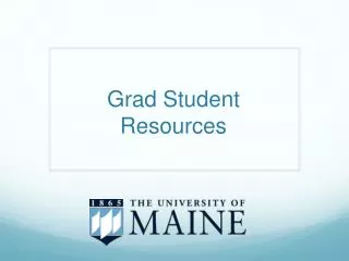 Grad Student Resources
