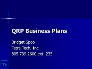 QRP Business Plans