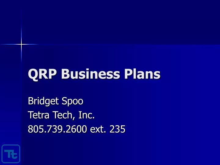 qrp business plans