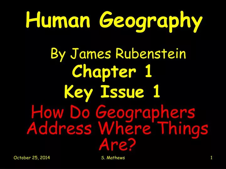 human geography by james rubenstein