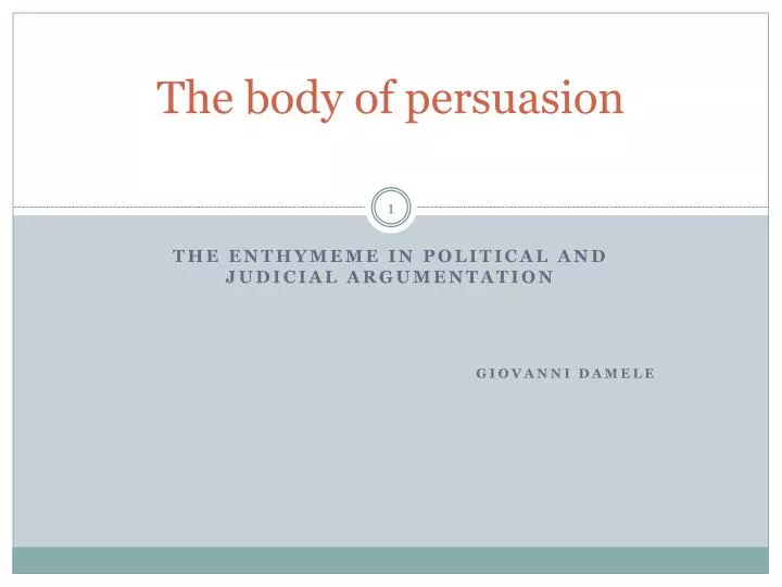 the body of persuasion