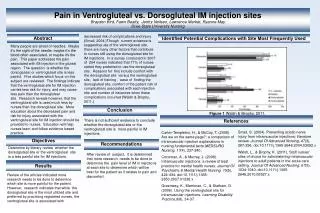 Pain in Ventrogluteal vs. Dorsogluteal IM injection sites