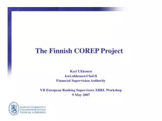 The Finnish COREP Project