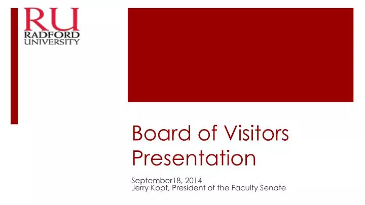 board of visitors presentation