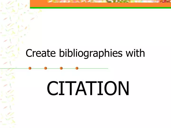 create bibliographies with