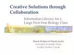 Creative Solutions through Collaboration - slide 1