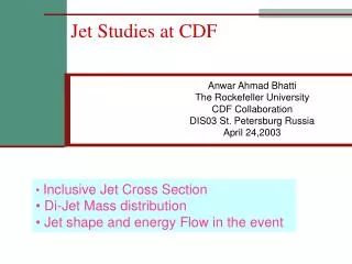 Jet Studies at CDF