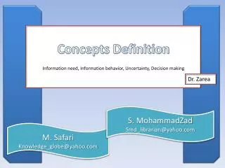 concepts definition information need information behavior uncertainty decision making