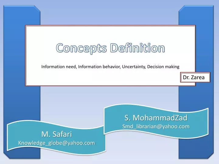 concepts definition information need information behavior uncertainty decision making