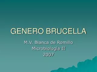 genero brucella
